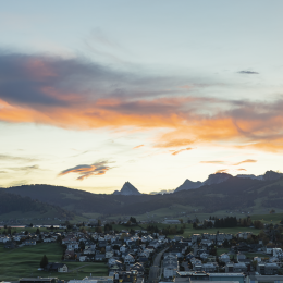 Einsiedeln am Morgen früh